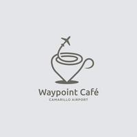 vetor de logotipo simples do café waypoint