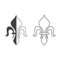 design de ícone de vetor de flor de lis
