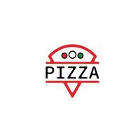 símbolo de design de logotipo italiano de comida de pizza vetor