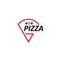 símbolo de design de logotipo italiano de comida de pizza vetor