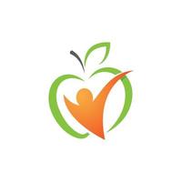 ícone de desenho de vetor de maçã saudável