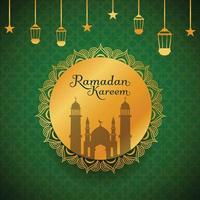 mídia social do ramadã e postagem no instagram vetor