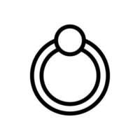 linha de ícone de anel isolada no fundo branco. ícone liso preto fino no estilo de contorno moderno. símbolo linear e traço editável. ilustração vetorial de traço perfeito simples e pixel vetor