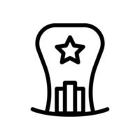 linha de ícone de chapéu americano isolada no fundo branco. ícone liso preto fino no estilo de contorno moderno. símbolo linear e curso editável. ilustração vetorial de traço perfeito simples e pixel vetor