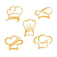 modelo de design de logotipo de chapéu de chef vetor