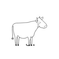 animal de fazenda uma vaca grande adulta vetor