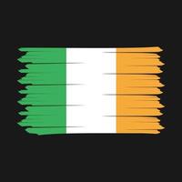 ilustração vetorial de design de pincel de bandeira da irlanda vetor