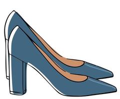 sapato clássico no calcanhar, calçado da moda feminina vetor