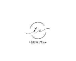 monograma de beleza de logotipo feminino inicial e design de logotipo elegante, logotipo de caligrafia de assinatura inicial, casamento, moda, floral e botânico com modelo criativo vetor