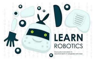 aprenda robótica, ciência e engenharia vetor