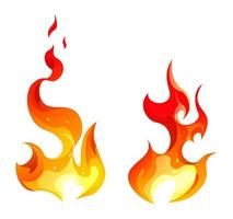 fogo e chamas, explosão ou vetor de ícone em chamas