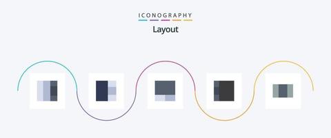 pacote de ícones de layout plano 5, incluindo . vetor