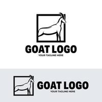 logotipo animal - inspiração de design de logotipo de cabra vetor