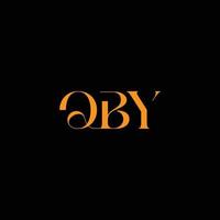 design de logotipo de letra qby, logotipo vetorial qby, qby com forma, modelo qby com cor correspondente, logotipo qby simples, elegante, logotipo luxuoso qby, vetor qby pro, tipografia qby,