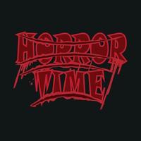 hora do horror, modelo de design de camiseta feliz dia das bruxas vetor