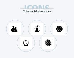 ícone do glifo científico pack 5 design de ícones. . sistema. frasco. solar. frasco vetor