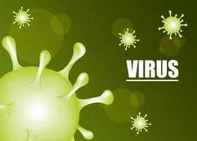 bandeira verde científica do coronavírus vetor
