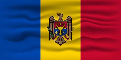 acenando a bandeira do país Moldávia. ilustração vetorial. vetor