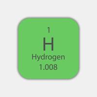 símbolo de hidrogênio. elemento químico da tabela periódica. ilustração vetorial. vetor