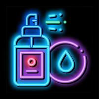 ilustração de ícone de brilho neon de spray à prova d'água vetor