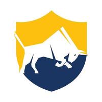 design de logotipo de cabeçada de touro. vetor moderno do logotipo do touro.