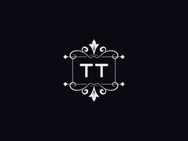 logotipo tt profissional, design minimalista de letras de logotipo tt luxo vetor