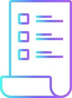 ícone de inicialização fintech de auditoria com estilo de contorno gradiente azul vetor