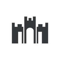 ilustração simples castelo de areia logotipo editável design de símbolo vetor