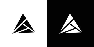 logotipo vetorial de triângulo simples em estilo moderno. vetor