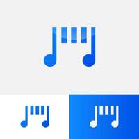 logotipo do modelo de música, logotipo com formato eps de vetor de estilo moderno e futurista