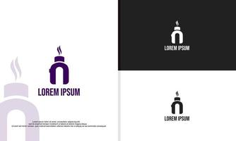 ilustração em vetor logotipo da letra n vape