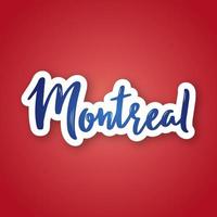 Letras de montreal desenhadas à mão em gradiente vetor