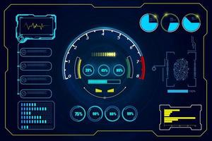 fundo de interface hud futurista vetor