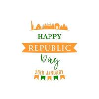 projeto festivo para o dia da república da Índia. vetor