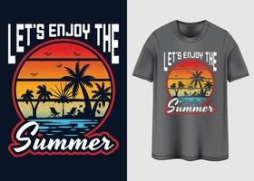 vamos aproveitar o design da camiseta de verão vetor