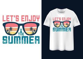 vamos aproveitar o design da camiseta de verão vetor