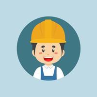 avatar de um personagem de trabalhadores da construção civil vetor