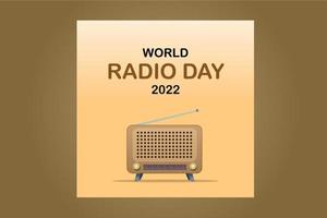 dia mundial do rádio 2022 vetor