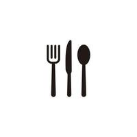 ícone de colher de facas e garfos. restaurante, resto, praça de alimentação, modelo de logotipo de café vetor