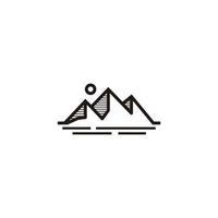 ilustração de ícone de design de logotipo de arte de linha minimalista moderna vetor