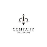 escritório de advocacia, advogado, design de logotipo de gravata de combinação de serviço de advogado, vetor completo de modelo