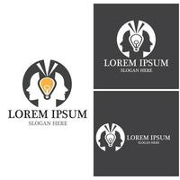 modelo de vetor de design de logotipo de pessoas inteligentes