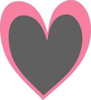 ilustração de dois corações rosa e cinza. vetor