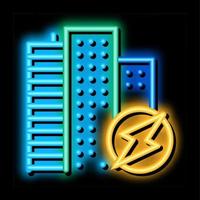 ilustração do ícone de brilho neon de energia da cidade vetor
