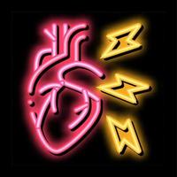 ilustração de ícone de brilho neon de doença de hipertensão vetor