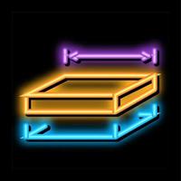 ilustração de ícone de brilho neon de marcação de fundação de casa vetor