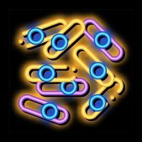 varas de bactérias microscópicas ilustração do ícone de brilho neon vetor