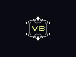 letra simples do logotipo vb, vetor de ícone do logotipo de luxo vb maiúsculo