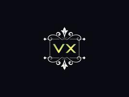 letra simples do logotipo vx, vetor de ícone do logotipo de luxo vx maiúsculo