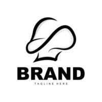 logotipo do chapéu de chef, coleção de chapéus de chef feitos à mão vetor de cozinha, design de marca de produto